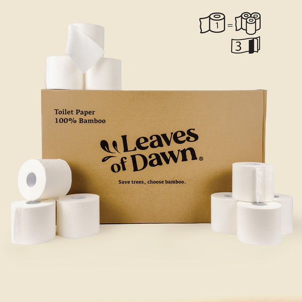 100% Bamboe Toiletpapier Onverpakt - 3-laags